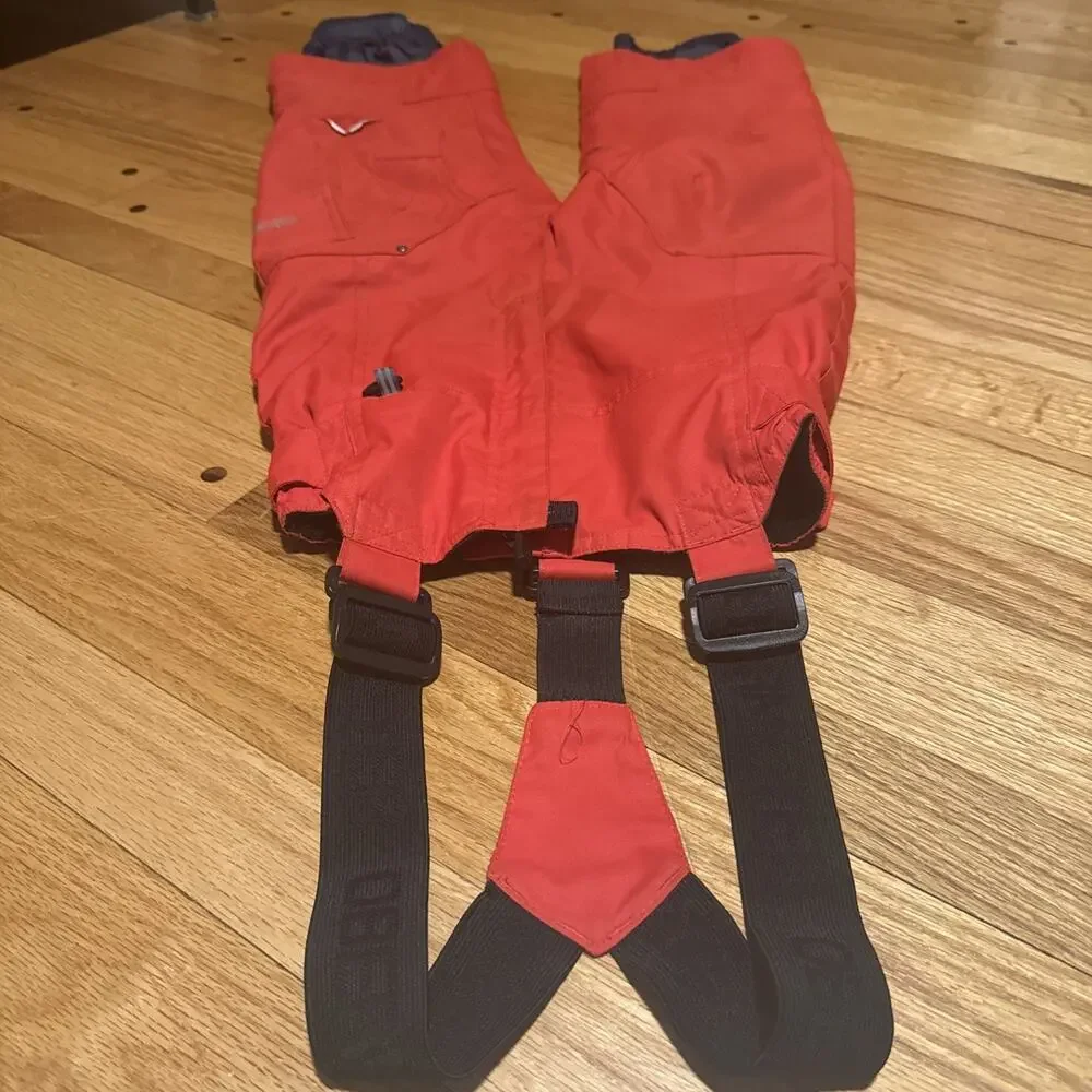 Obermeyer Red Snow Bibs Kids Size 4 Insulated Ski Snow Pants Waterproof